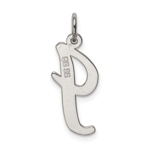 Sterling Silver Madison Collection LG Classic Script Initial I Pendant - Picture 3 of 6
